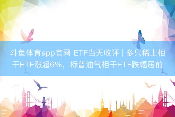 斗鱼体育app官网 ETF当天收评 | 多只稀土相干ETF涨超6%,标普油气相干ETF跌幅居前