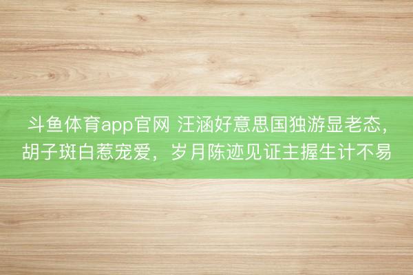 斗鱼体育app官网 汪涵好意思国独游显老态，胡子斑白惹宠爱，岁月陈迹见证主握生计不易