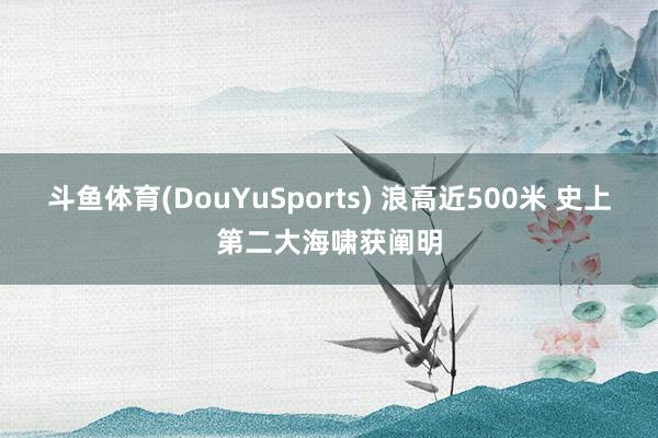 斗鱼体育(DouYuSports) 浪高近500米 史上第二大海啸获阐明