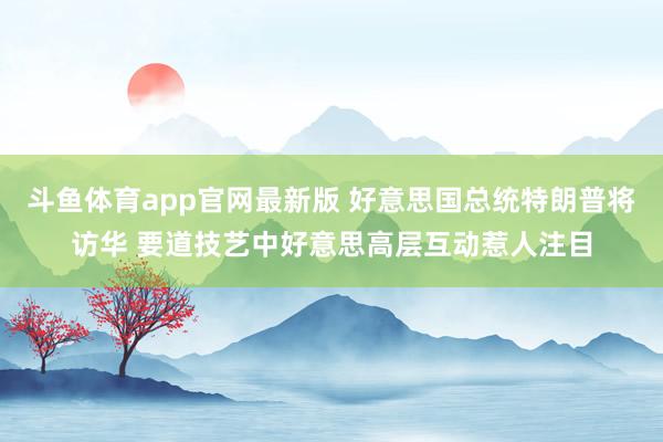 斗鱼体育app官网最新版 好意思国总统特朗普将访华 要道技艺中好意思高层互动惹人注目