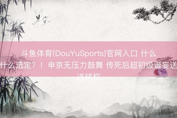 斗鱼体育(DouYuSports)官网入口 什么传球什么选定？！申京无压力鼓舞 传死后超初级诞妄送球权