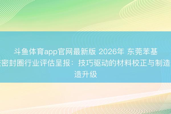 斗鱼体育app官网最新版 2026年 东莞苯基硅胶密封圈行业评估呈报：技巧驱动的材料校正与制造升级