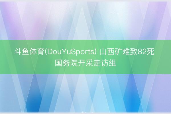 斗鱼体育(DouYuSports) 山西矿难致82死 国务院开采走访组